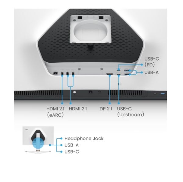 Монитор BenQ MOBIUZ EX321UX, 31,5", Mini LED, IPS, 3840x2160 4K UHD, 144Hz, 1ms, HDR 1000, FreeSync Premier Pro, B.I.+ Gen2, 700 nits, 99% Adobe RGB, 99% P3, 3x HDMI (v2.1), DP (v2.1), USB C PD 65W, USB Hub, Color Shuttle, Height Adj. 100mm, VESA 100, 7.2