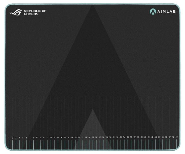 Подложка за мишка Asus ROG Hone Ace Aim Lab Edition Gaming Mouse Pad, 508 X 420 x 3 mm, Large Size, Soft, Hybrid Cloth Material, Non-Slip Rubber Base, Esports & FPS Gaming,Black