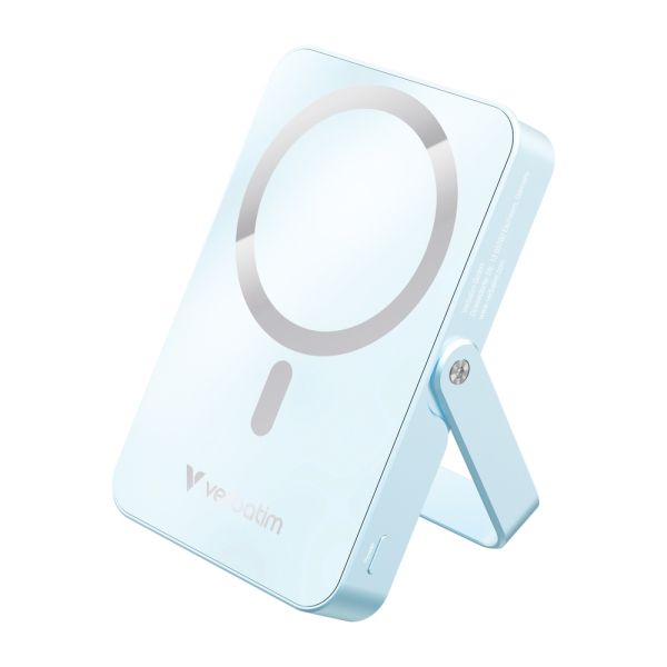 Външна батерия Verbatim Charge 'n' Go Power Bank with Stand Magnetic Wireless 10000mAh Blue