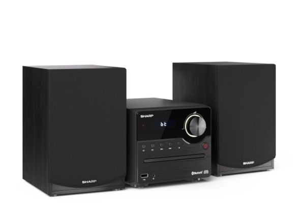 Аудио система Sharp Audio Systems XL-B512(BK), HI-FI MICRO SYSTEM, 45W total max power output, FM PLL tuner, Bluetooth v5.0, CD player, USB, 3.5mm Aux-in / line-in, wooden speaker, Black