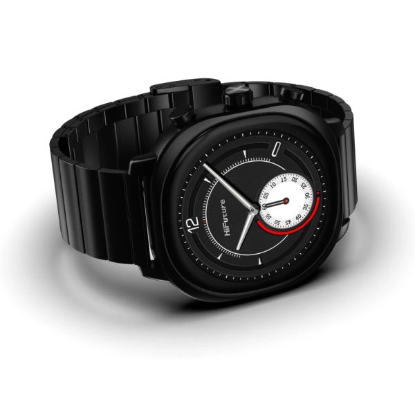 Часовник HiFuture AIX  Black, 1.43"AMOLED, 466*466, Powered by Dual Core & Syntra AI, Bluetooth Call, 1ATM Waterproof, Sixth Generation Health Sensor, Stainless Steel, Up to 10 days daily use