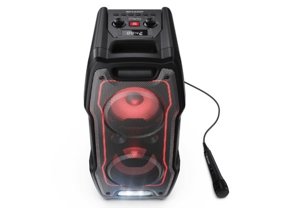 Тонколони Sharp Speakers PS-931, Xparty SING Party  2x6.5" speaker drivers + 2x2" tweeters, max 180 W, 13h play time by built in battery, Splashproof (IPX4), True wireless Stereo, 3.5mm Aux-in and USB MP3 playback with charging, BT 5.3