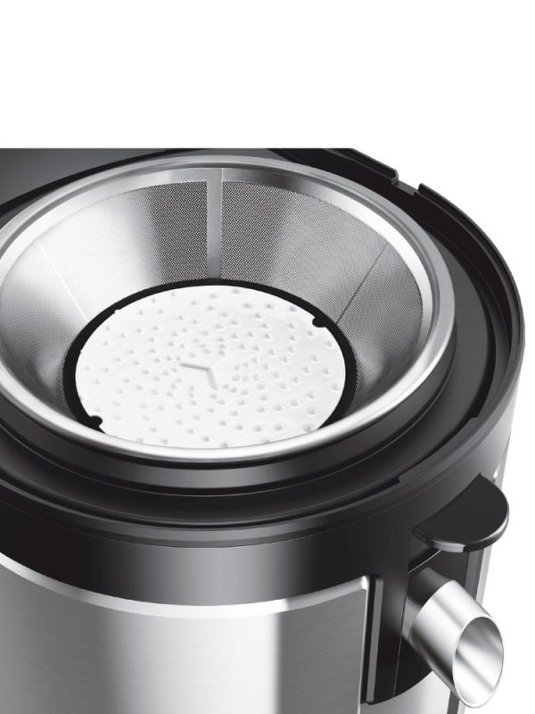 Сокоизстисквачка Bosch MES4010, Centrifugal juicer 1200 W, 3 speeds, 3 lt pulp container, 1.5 ltr juice container & foam separator, XXL feeding tube (84 mm), ceramic knife, electropolished stainless steel sieve, die-cast aluminum body and clamps, juice ou