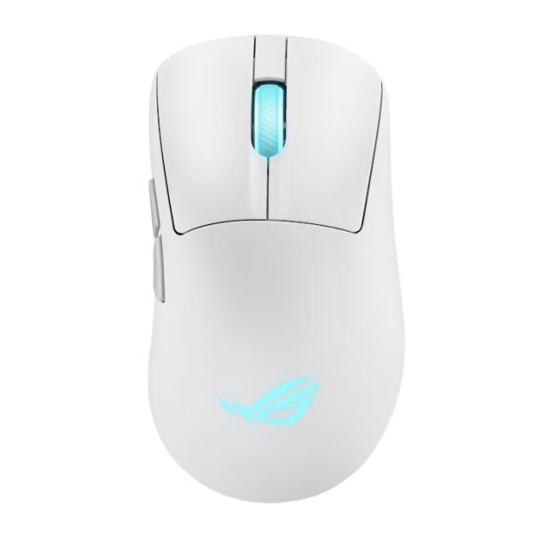 Мишка Asus ROG Keris II Origin Wireless Gaming Mouse, 65g Lightweight, Ergonomic, Push-Fit Switch Socket, 42K Optical Sensor, ROG Micro Switch II, ROG Omni Receiver, 5 Programmable Buttons, Moonlight Whit