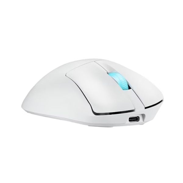 Мишка Asus ROG Keris II Origin Wireless Gaming Mouse, 65g Lightweight, Ergonomic, Push-Fit Switch Socket, 42K Optical Sensor, ROG Micro Switch II, ROG Omni Receiver, 5 Programmable Buttons, Moonlight Whit