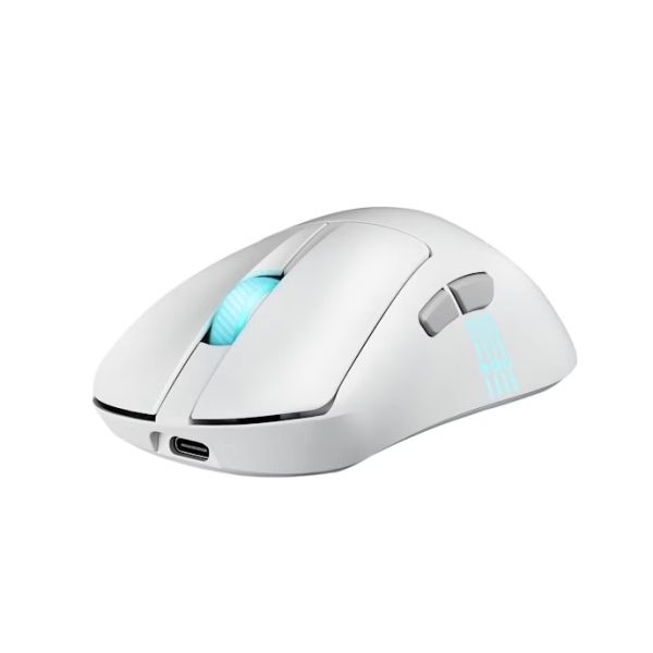 Мишка Asus ROG Keris II Origin Wireless Gaming Mouse, 65g Lightweight, Ergonomic, Push-Fit Switch Socket, 42K Optical Sensor, ROG Micro Switch II, ROG Omni Receiver, 5 Programmable Buttons, Moonlight Whit