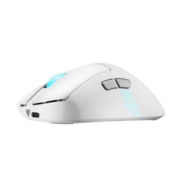 Мишка Asus ROG Keris II Origin Wireless Gaming Mouse, 65g Lightweight, Ergonomic, Push-Fit Switch Socket, 42K Optical Sensor, ROG Micro Switch II, ROG Omni Receiver, 5 Programmable Buttons, Moonlight Whit
