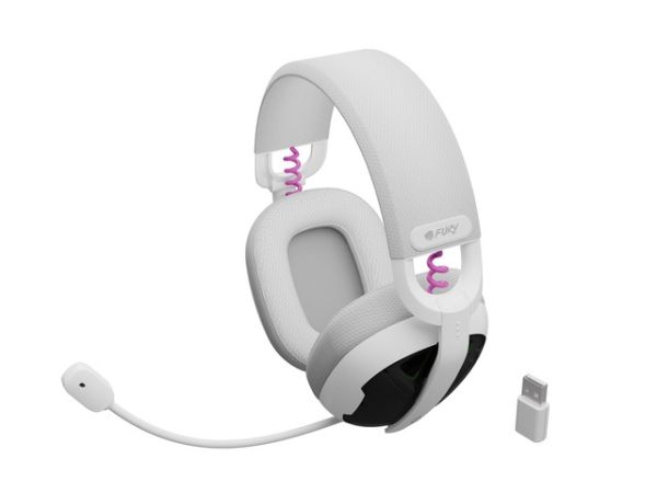 Слушалки Fury Gaming Headset, Fukiya F6, Wireless With Microphone, White