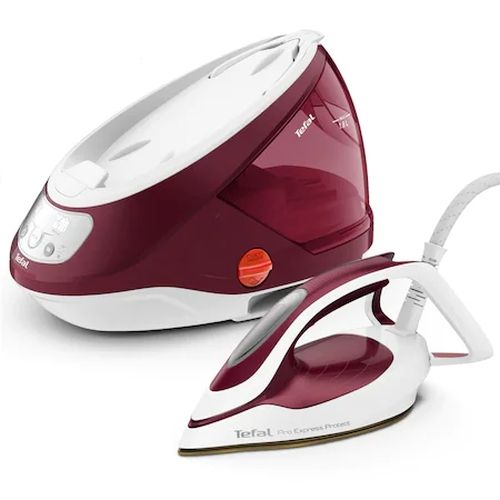Парогенератор Tefal GV9220E0, ProExpress Protect, red, 2600W, electronic temp settings, 7,5bars, 135g/min, steam boost 540g/min, Durilium Airglide Autoclean Ultra Thin soleplate, AD, AO, removable water tank 1,6L, calc collector, lock system, fast heat up