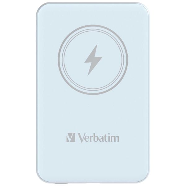 Външна батерия Verbatim MCP-5BE Power Pack 5000 mAh with UBS-C PD 20W / Magnetic Wireless Charging 15W Blue
