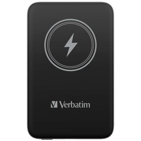Външна батерия Verbatim MCP-10BK Power Pack 10000 mAh with UBS-C PD 20W / Magnetic Wireless Charging 15W Black