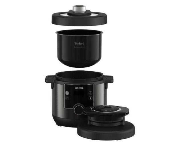 Мултикукър Tefal CY778830 Turbo Cuisine N'Fry 7,6L (Crispy Lid Included), 1200W, Epc, Automatic Prg (10+5Air Frying), Easy Steam Release