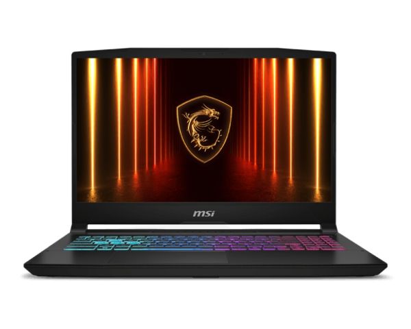 Лаптоп MSI Katana 15 HX B14WFK, i5-14450HX (10C/16T 6P+ 4E, up to 4.8Ghz), NVIDIA GeForce RTX 5060 8GB GDDR7 572 AI TOPS, 15.6" QHD (2560x1440) 165Hz, IPS-Level, 16GB DDR5 2x8 5600MHz, 512GB SSD Gen4x4, Intel WiFi 6E, BT5.3, 4 Zone RGB Kbd, NO OS, 2.4kg