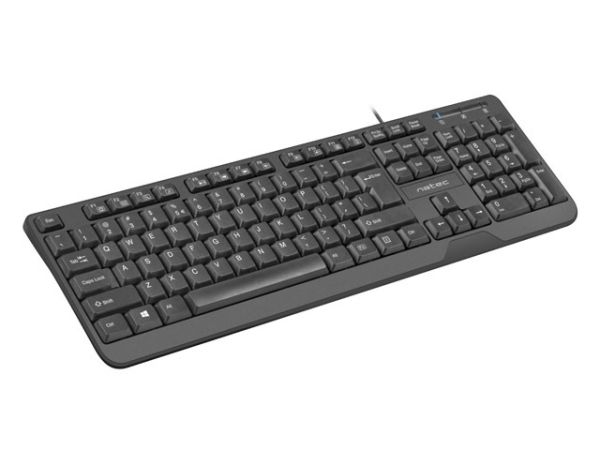 Клавиатура Natec Keyboard Trout US Layout Slim, Black 