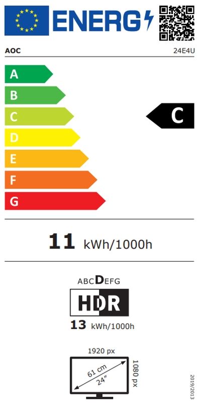 Монитор AOC 24E4U, 23.8" IPS WLED, 1920x1080@120Hz, 4ms GtG, 300cd m/2, 1500:1, 20M:1 DCR, Adaptive Sync, FlickerFree, Anti Blue Light, 2Wx2, Tilt, Height Adjust, Pivot, Swivel, D-SUB, HDMI, DP, USB Hub