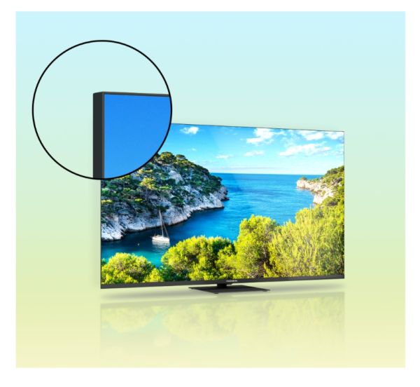 Телевизор Thomson Smart UHD TV 55"; Google TV; 3840 x 2160 (4K UHD), 4000:1, DLED, 60 Hz, DVB-T/T2/C/S/S2, HDR10, Wi-Fi, Bluetooth, LAN, HDMI 2 (2.0) + 2 (2.1), USB 2 (2.0) + 1 (3.0),Central Swivel Stand, Black