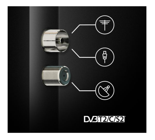 Телевизор Thomson Smart UHD TV 55"; Google TV; 3840 x 2160 (4K UHD), 4000:1, DLED, 60 Hz, DVB-T/T2/C/S/S2, HDR10, Wi-Fi, Bluetooth, LAN, HDMI 2 (2.0) + 2 (2.1), USB 2 (2.0) + 1 (3.0),Central Swivel Stand, Black