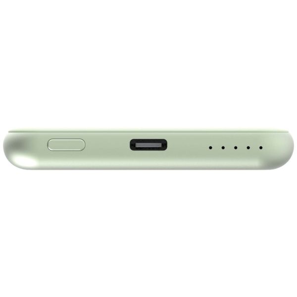 Външна батерия Verbatim MCP-5GN Power Pack 5000 mAh with UBS-C PD 20W / Magnetic Wireless Charging 15W Green