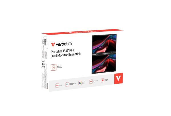 Монитор Verbatim Portable 15.6" Dual Monitor Essentials