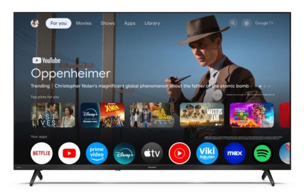 Телевизор Sharp 40HF2265E, 40" LED GOOGLE TV, FHD 1920 x 1080, Frameless, 1 000 000:1, DVB-T/T2/C/S/S2, Speaker 2x8W, Dolby Digital, HDR10, Google Assistant, Google Cast, 3xHDMI (ARC/CEC)I, 3.5mm Headphone jack / line-out, USB, Wi-Fi, Bluetooth, LAN, CI+,