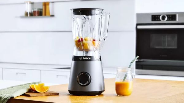 Блендер Bosch MMB6141S, VitaPower Blender, 1200 W, Tritan blender jug 1.5l, Two speed settings and pulse function, ProEdge stainless steel blades made in Solingen, Silver