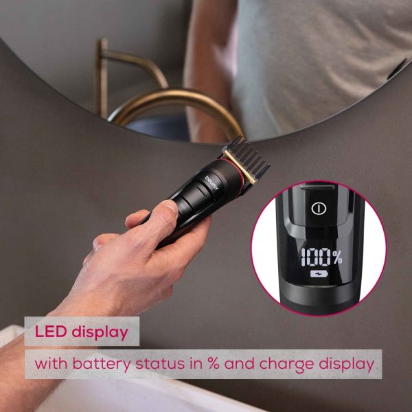 Машинка за подстригване Beurer MN9X body groomer, 11 attachments with 16 cutting lengths for trimming and shaving on the entire body, Waterproof (IPX7),  Quick-charge function, LED display, Incl. practical hard case