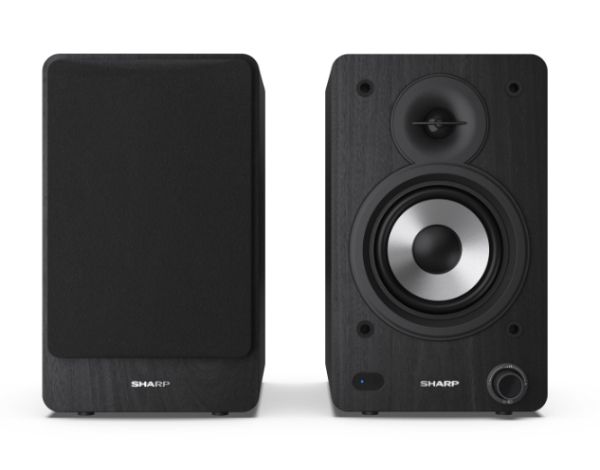 Аудио система Sharp Audio Systems CP-SS30(BK), Hifi Systems BOOKSHELF SPEAKERS 60W (2 x 30W) RMS 2, Bluetooth v5.0, USB playback, MP3 Audio decoder, RCA L/R In, 3.5mm Aux-in / line-in, Digital optical-in, Wooden speaker, Black