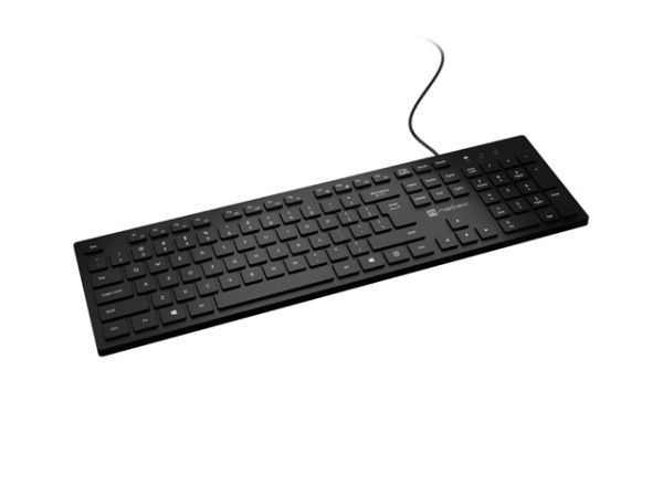 Клавиатура Natec Keyboard Herring US, Black, Slim