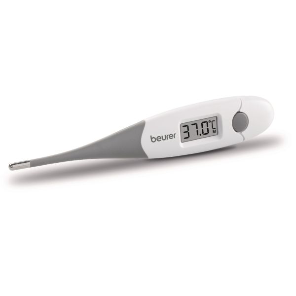 Термометър Beurer FT 16/1 clinical thermometer, Contact-measurement technology, Display in °C, Result after just 10 sec, Protective cap; Waterproof, white