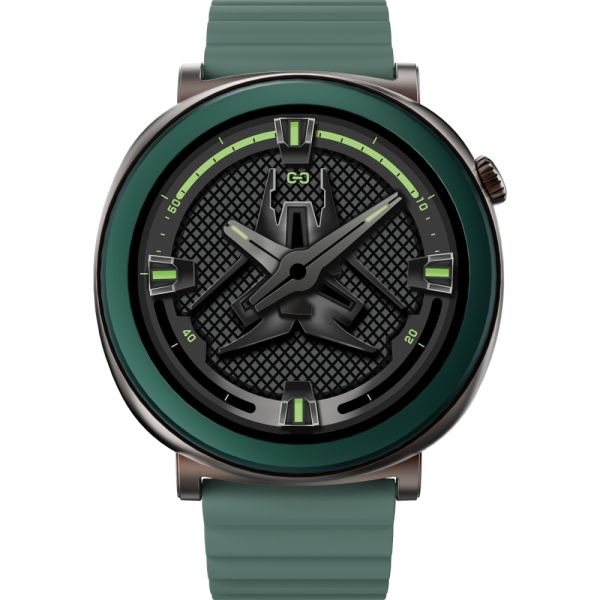 Часовник HiFuture Aurora Dark Green, 1.43" AMOLED,  466*466, Powered by Dual Core & Syntra AI, Bluetooth Call, IP68  Waterproof, 24/7 True Heart Rate & Blood Oxygen Sensor, Up to 10 days daily use, Magnetic Strap
