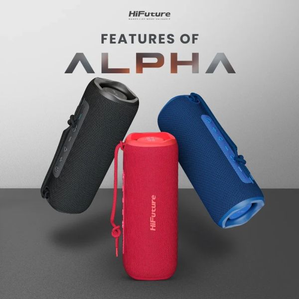 Тонколони HiFuture Alpha Blue, Bluetooth 5.3, IPX7 Waterproof, 20W Output, Pair to Play (TWS Mode), Up to 12 Hours Playtime, Built in 2-in-1 Amplifier
