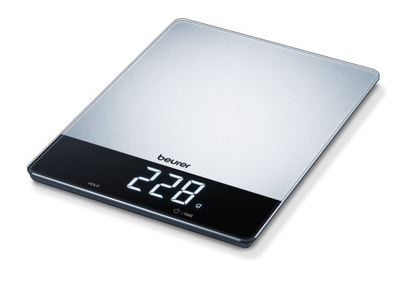 Везна Beurer KS 34 XL kitchen scale; Stainless steel weighing surface; Magic LED; 15 kg / 1 g