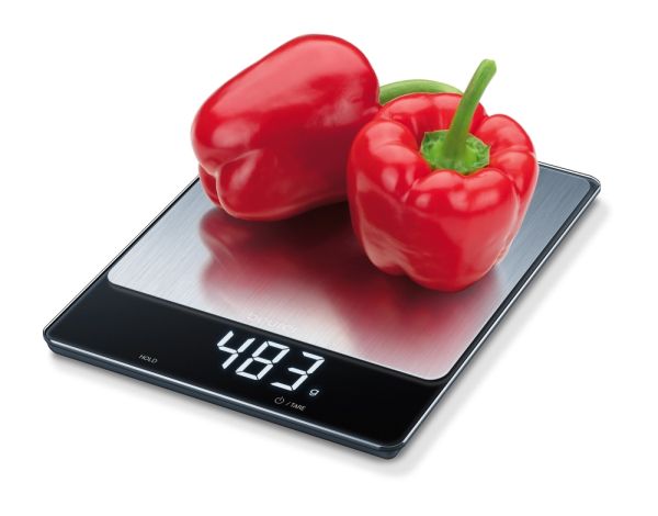 Везна Beurer KS 34 XL kitchen scale; Stainless steel weighing surface; Magic LED; 15 kg / 1 g