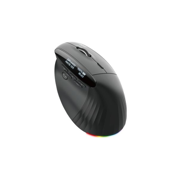 Мишка Acer Smart Fit Wireless Mouse, RF 2.4 GHz dongle, Bluetooth 5.0, Wired , 10 Buttons, DPI 8000, 90g , Black with RGB strip
