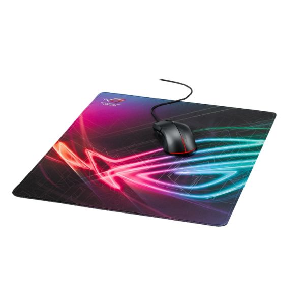Подложка за мишка Asus ROG Strix Edge large, vertical gaming mouse pad with gaming-optimized surface, full-color anti-fray stitched edges and a non-slip rubber base