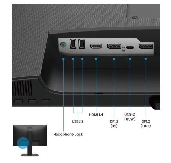 Монитор BenQ BL2786TC, 27" IPS, 1920x1080 FHD, AG, 100Hz, 5ms, 99% sRGB, B.I. Gen2, LBL, ePaper, Eye-CareU, Daisy Chain, Ergo Design, Coding mode, USB-C (DP alt. PD 65W), DP1.2, HDMI1.4, DP out (MST), Speaker 2Wx2, Height Adj. 130mm, VESA 100