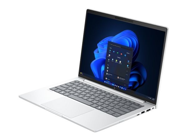 Лаптоп HP EliteBook 8 G1i AI 14" Glacier Silver, Ultra 7-255U(up to 5.2GH/12MB/12C), 14" WUXGA AG 300nits, 32GB 5600Mhz 1DIMM, 1TB PCIe SSD, WiFi 7 + BT 5.4, Backlit Kbd, FPR, Smart Card Reader, 3C Batt, Win 11 Pro, 3Y Offsite