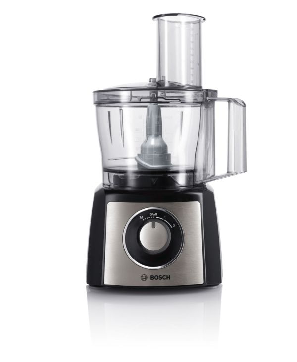 Кухненски робот Bosch MCM3501M, Food processor, MultiTalent 3, 800 W, add. Mixer attachment, Chopper, Grinder, Dough Tool, Black, Brushed stainless steel