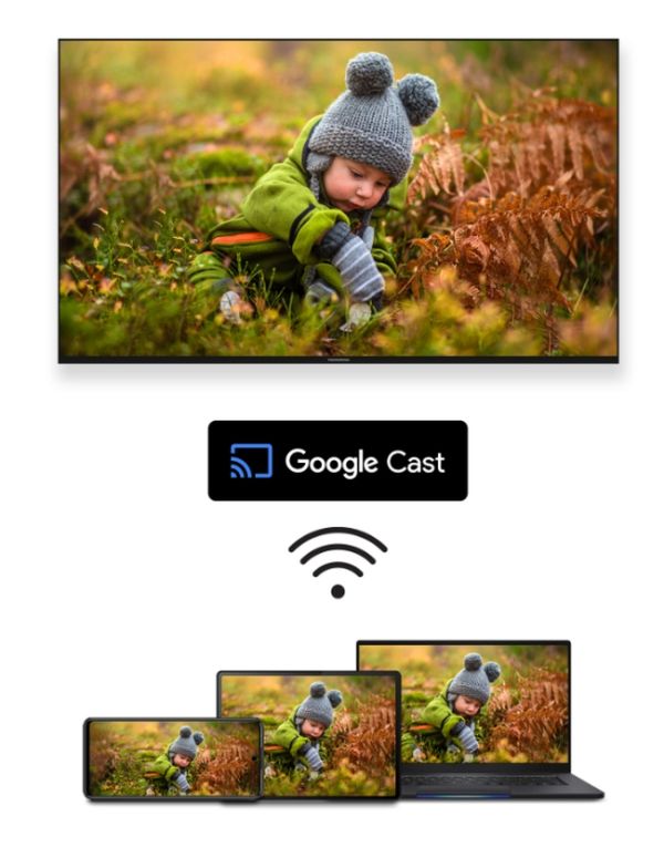 Телевизор Thomson 50" QLED Google TV; 3840 x 2160 (4K UHD), QLED, 60 Hz, DVB-T/T2/C/S/S2, HDR10, Wi-Fi, Bluetooth, LAN, HDMI 2 (2.0) + 2 (2.1), USB 2 (2.0) + 1 (3.0), Side Feet, Dark gray