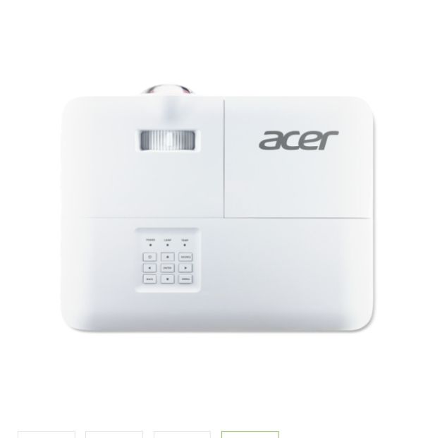 Мултимедиен проектор Acer Projector S1287, DLP, Short Throw 0.6, XGA (1024x768), Max WUXGA (1920x1200), 4000 ANSI Lumens, 20,000:1 Dynamic Black, HDMI 3D Ready, 2x HDMI (1.4b), DC Out (5V/1A, USB-A), RS232, Speaker 16W, Bluelight Shield, 3.1 kg, 3Y, White