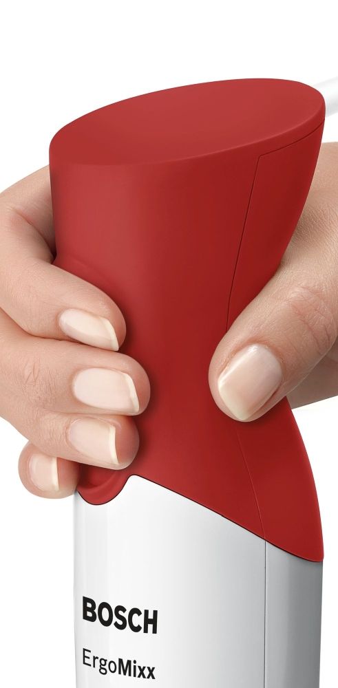 Пасатор Bosch MSM64010, Blender, ErgoMixx, 450 W, Included transparent jug, White, red