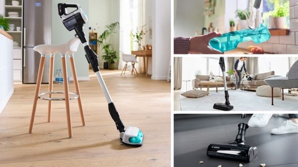 Прахосмукачка Bosch BCS71HYG2, Cordless Handstick Vacuum Cleaner, Unlimited 7, ProHygienic Aqua, 2in1 for wet & dry cleaning, White