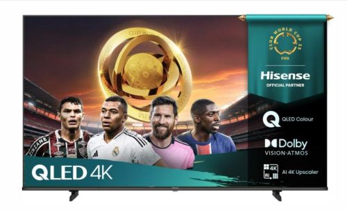 Телевизор Hisense 75" E7Q, 4K Ultra HD 3840x2160, QLED, Quantum Dot, HDR 10+, HLG, Dolby Vision, DTS Virtual X, Smart TV, Light Sensor, WiFi Direct, BT, Anyview Cast, 3xHDMI, 2xUSB, LAN, CI+, DVB-T2/C/S2, Black
