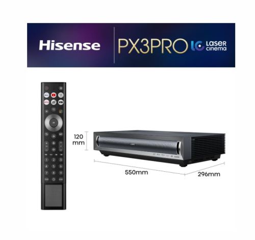 Мултимедиен проектор Hisense projector PX3-PRO Home Cinema, 3000;1,3x HDMI,1x LAN, Black