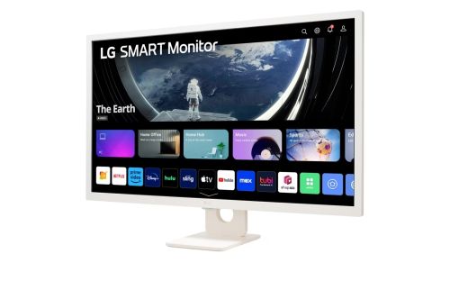 Монитор LG 32SR50F-W, 31.5" IPS Smart webOS23, Anti-Glare, 8ms, 1200:1, 250cd/m, sRGB 99%, FHD 1920x1080, HDR 10, HDMI, USB, Wi-Fi B/in, AirPlay 2,  Speacers 5W x 2, Tilt, White
