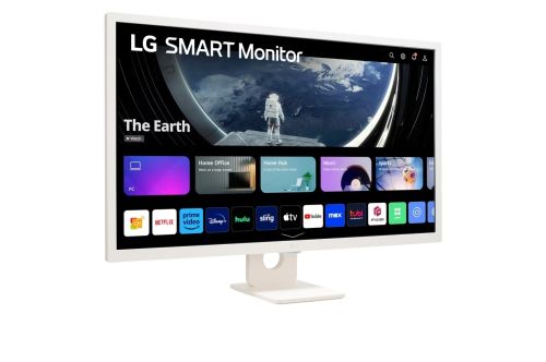 Монитор LG 32SR50F-W, 31.5" IPS Smart webOS23, Anti-Glare, 8ms, 1200:1, 250cd/m, sRGB 99%, FHD 1920x1080, HDR 10, HDMI, USB, Wi-Fi B/in, AirPlay 2,  Speacers 5W x 2, Tilt, White