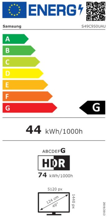 Монитор Samsung 49" 49C950 VA DQHD 120 Hz, 4 ms GTG, 5120x1440,USB-C 90W, USB 3.0, HDMI, Speakers, Black