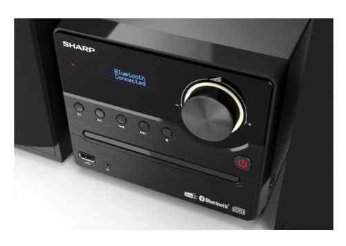 Аудио система Sharp Audio Systems XL-B517D(BK), HI-FI MICRO SYSTEM, 45W total max power output, DAB+ and FM tuner with RDS, Bluetooth v5.0, CD player, USB playback, 3.5mm Aux-in / line-in, Headphone jack, wooden speaker, Black