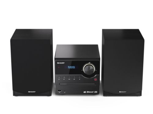Аудио система Sharp Audio Systems XL-B517D(BK), HI-FI MICRO SYSTEM, 45W total max power output, DAB+ and FM tuner with RDS, Bluetooth v5.0, CD player, USB playback, 3.5mm Aux-in / line-in, Headphone jack, wooden speaker, Black