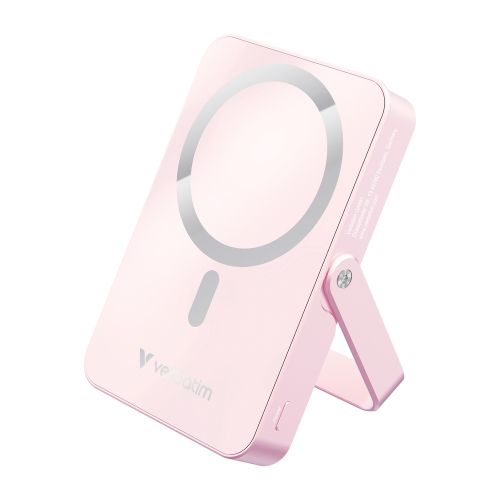 Външна батерия Verbatim Charge 'n' Go Power Bank with Stand Magnetic Wireless 10000mAh Pink